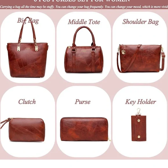 2E-youth Designer Purses and Handbags for Women Satchel Shoulder Bag - Picture 5 of 6